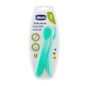 Chicco Cuchara Infantil Silicona Easy Training Azul +6 M 2 U