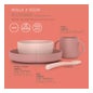 Suavinex Vajilla Silicona Soft & Flexible Rosa 4 uds