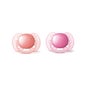 Philips UltraSoft Dummy colori lisci 6-18 mesi ragazza 2unds
