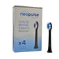 Neopulse Electric Brush Head Neosonic Black Ultra-Soft 4 units