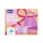 Chicco Easy Start Set Vajilla Silicona Rosa 6M+