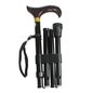 Identites Aluminium Folding Cane Black 1ut