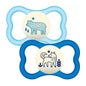 Baby Mam Chupete Air Noche +6 M Azul Silicona 2 uds