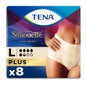 Tena Silhouette Crème Cintura Alta Talla L 8 uds