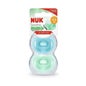 Nuk Sensitive Silicone Soother 0-6 Months Blue Green 2 units