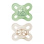 MAM Start Pure Chupete Silicona 0-2 M Verde Beige 2 uds