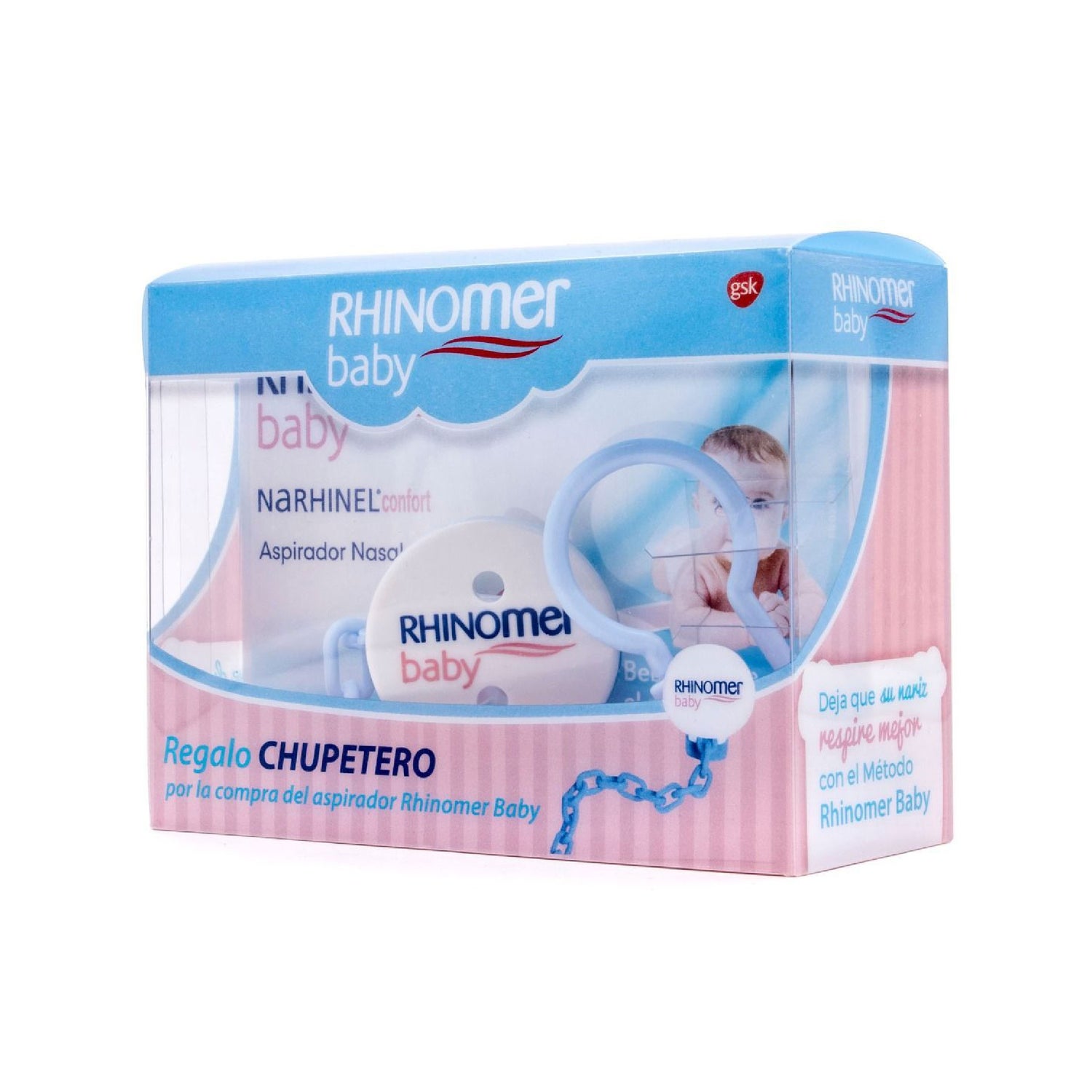 Rhinomer Baby Narhinel Comfort Vacuum Cleaner Nasal+Gift Pacifier