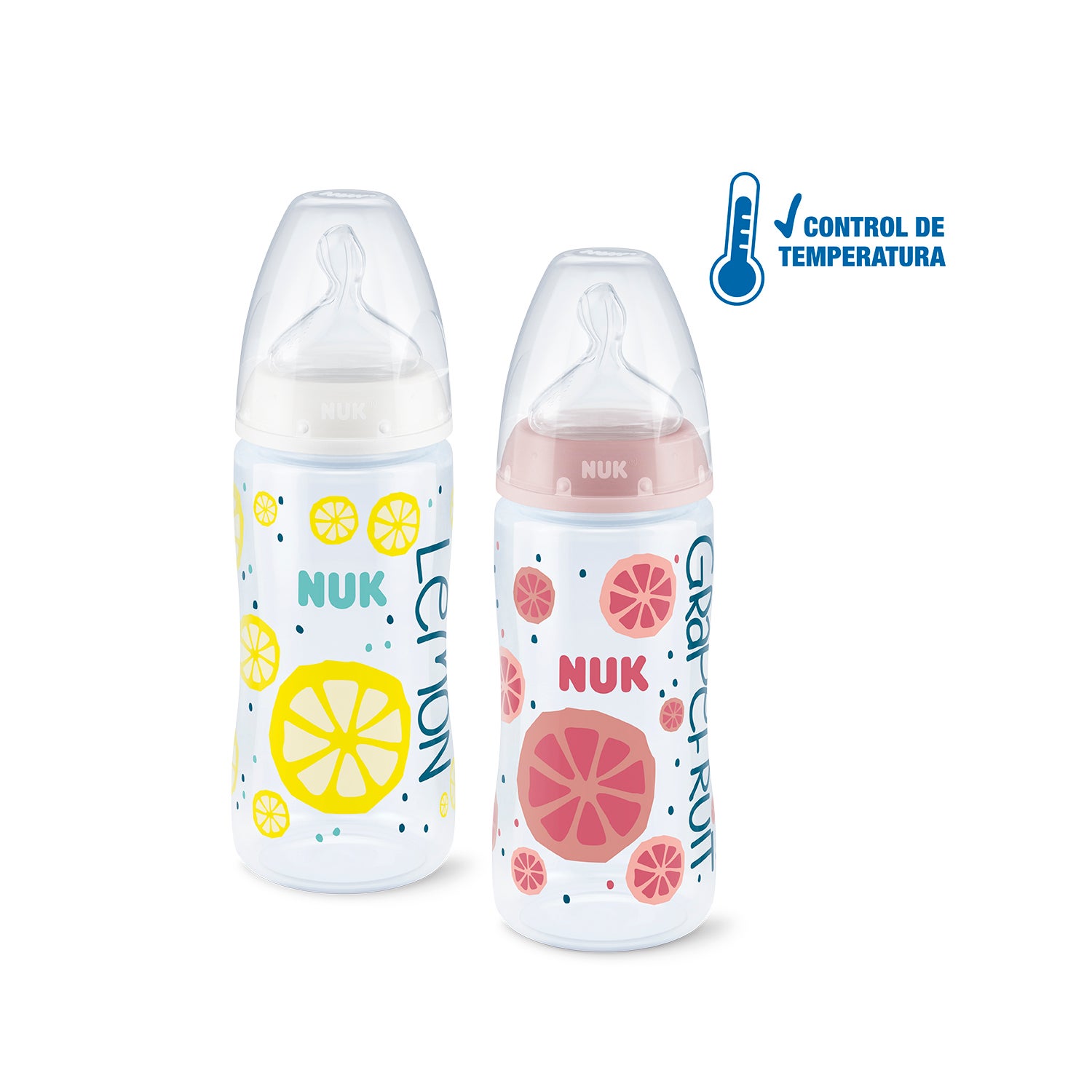 Bottiglia in silicone Nuk First Choise+ Fruits 0-6 mesi 300ml 1ud