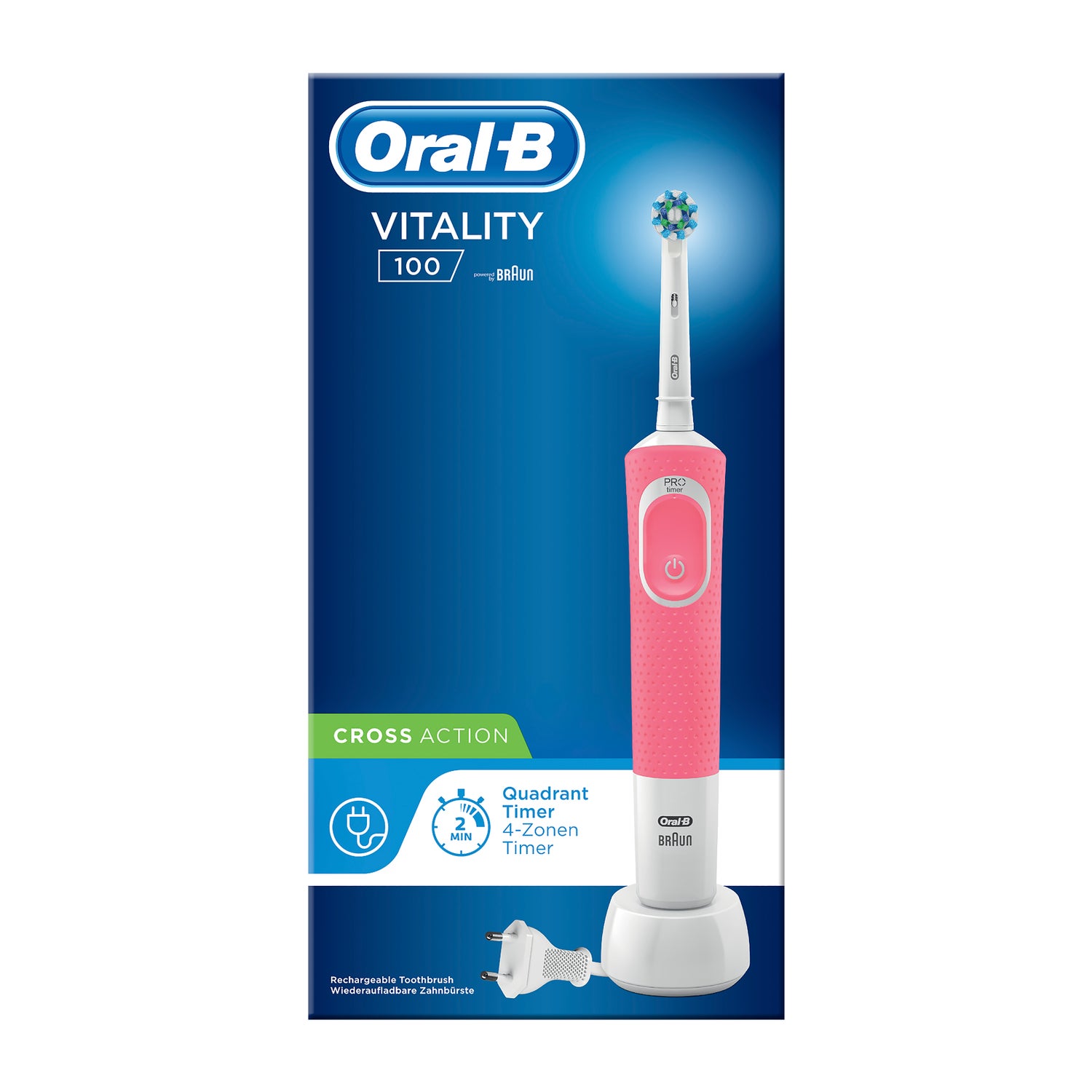 ORAL-B Vitality pro Cepillo de dientes eléctrico + 2 recambios +