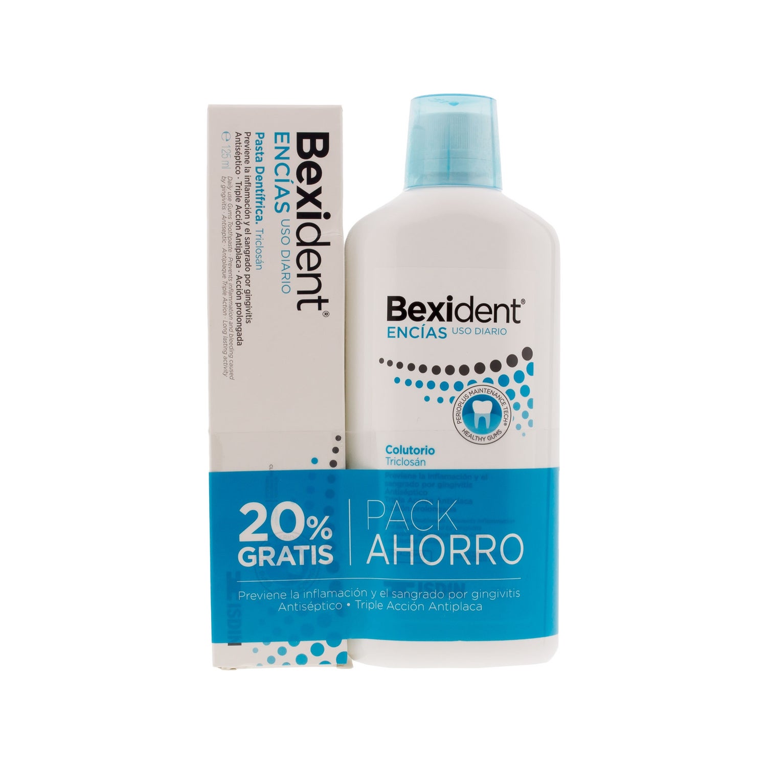 Bexident Pack Gums Triclosan toothpaste 125ml + Gums with triclosan