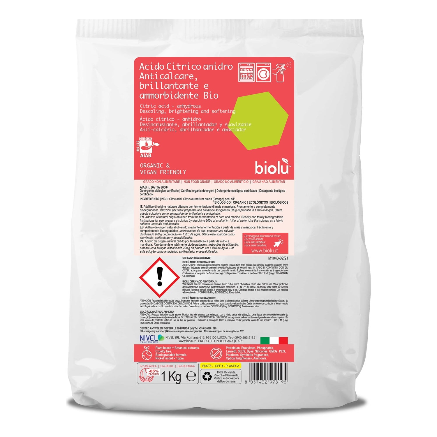 Biolut Acido Citrico Bio 1kg