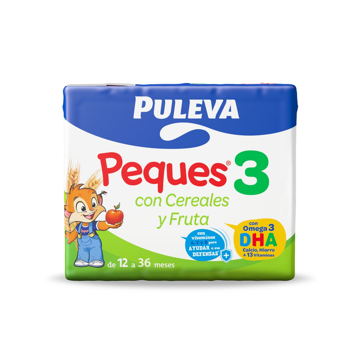 Peques 3 with cereals and fruit PULEVA 3x200 ml.