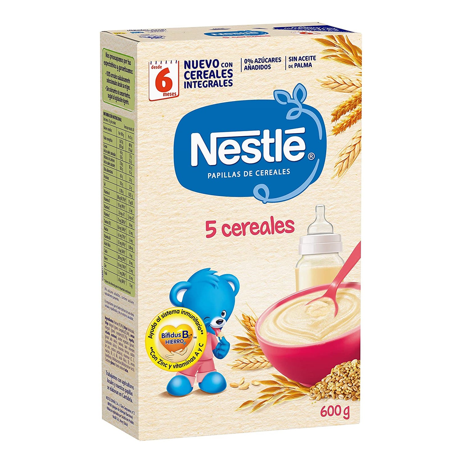 Nestle Papilla 5 Cereales Sin Leche 600g Promofarma