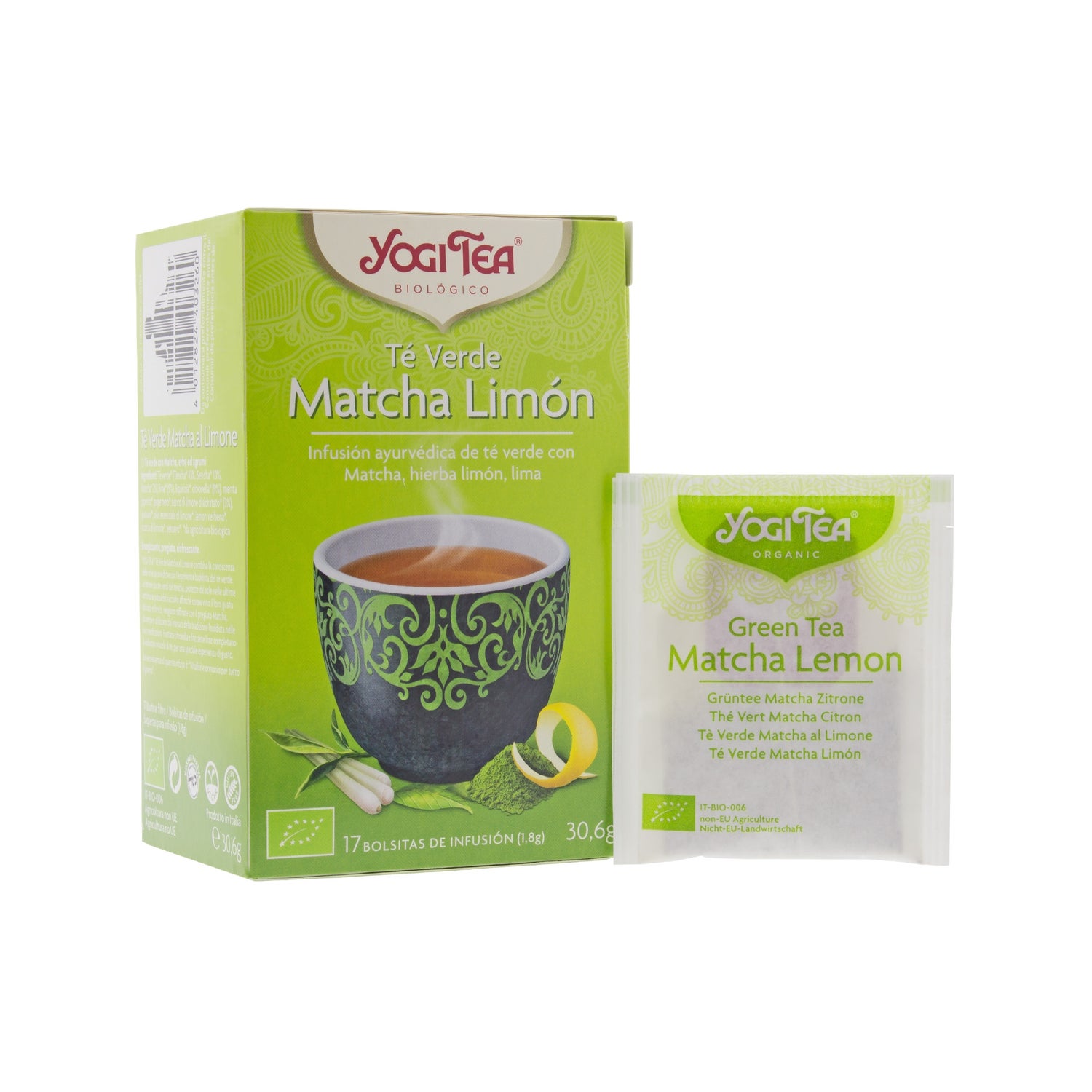 Infusión Té Verde Matcha Limón 17 filtros Yogi Tea