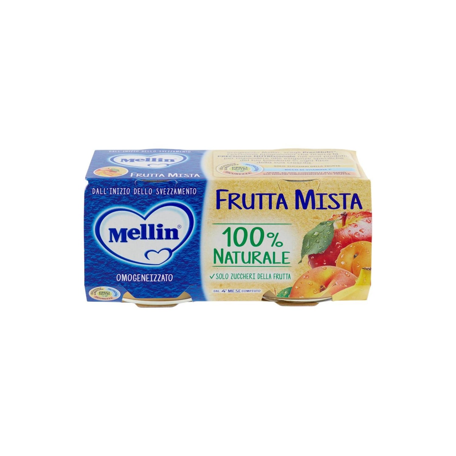 Mellin Pack Omogeneizzato Frutta Mix 3x100g