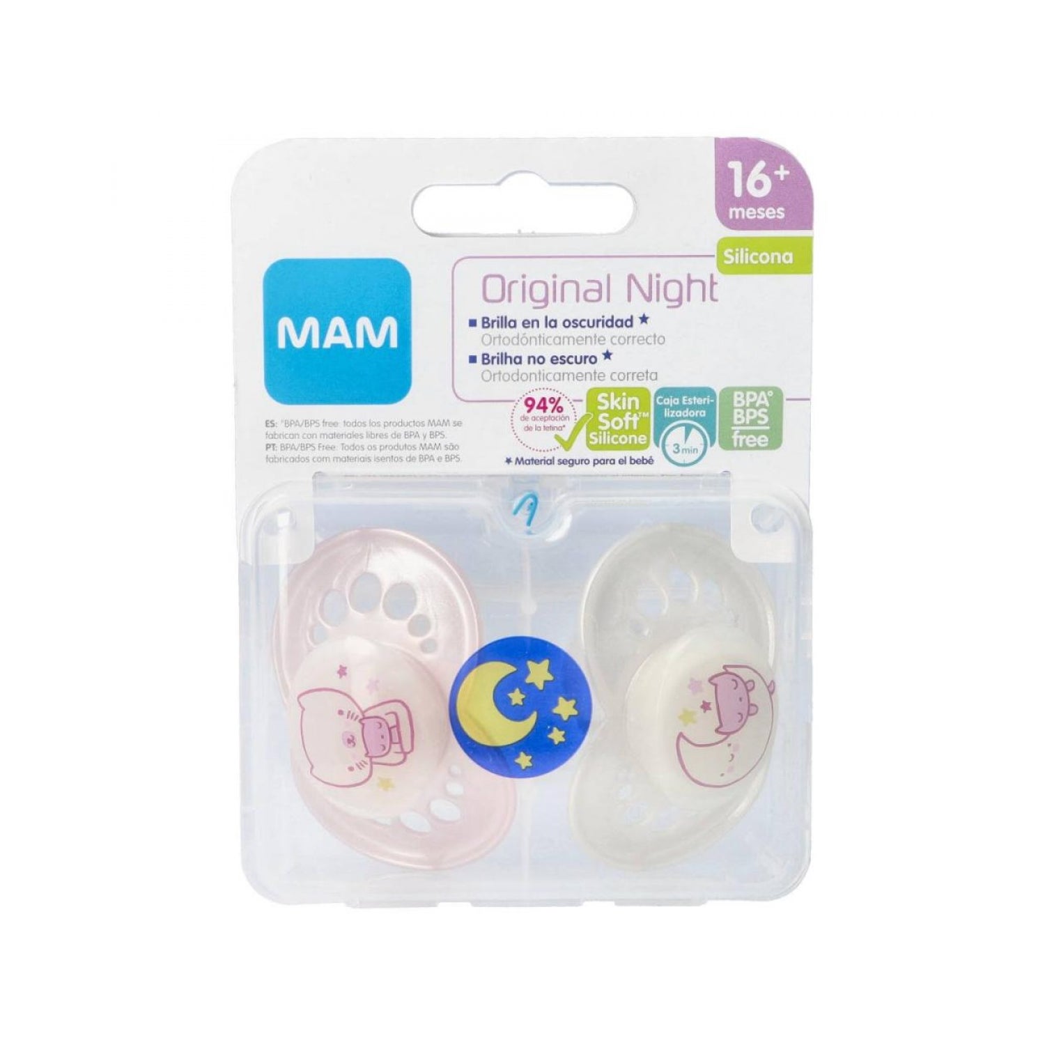 Mam Air Night Pack Chupete Silicona 16+ meses