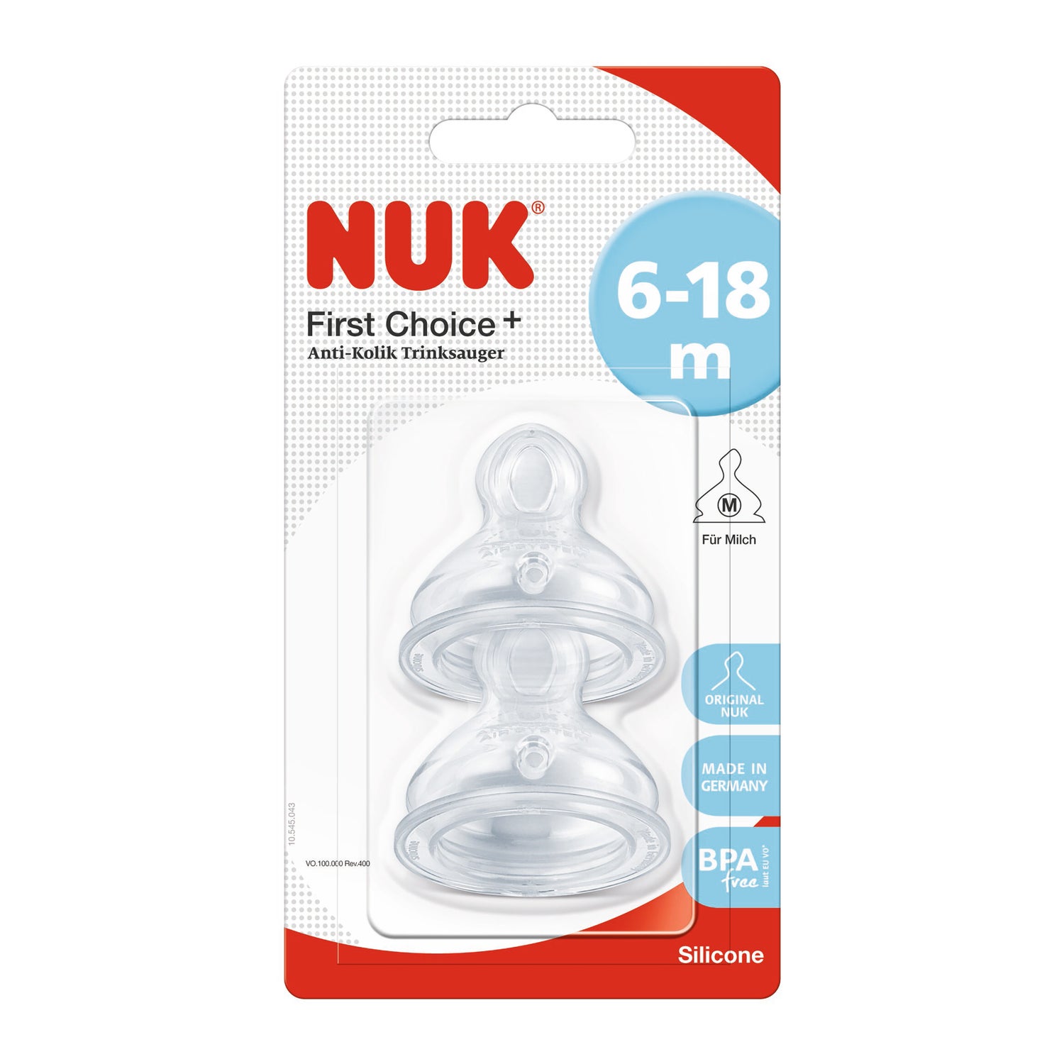 Nuk First Choice Anti-Colic Nipple 2 uts