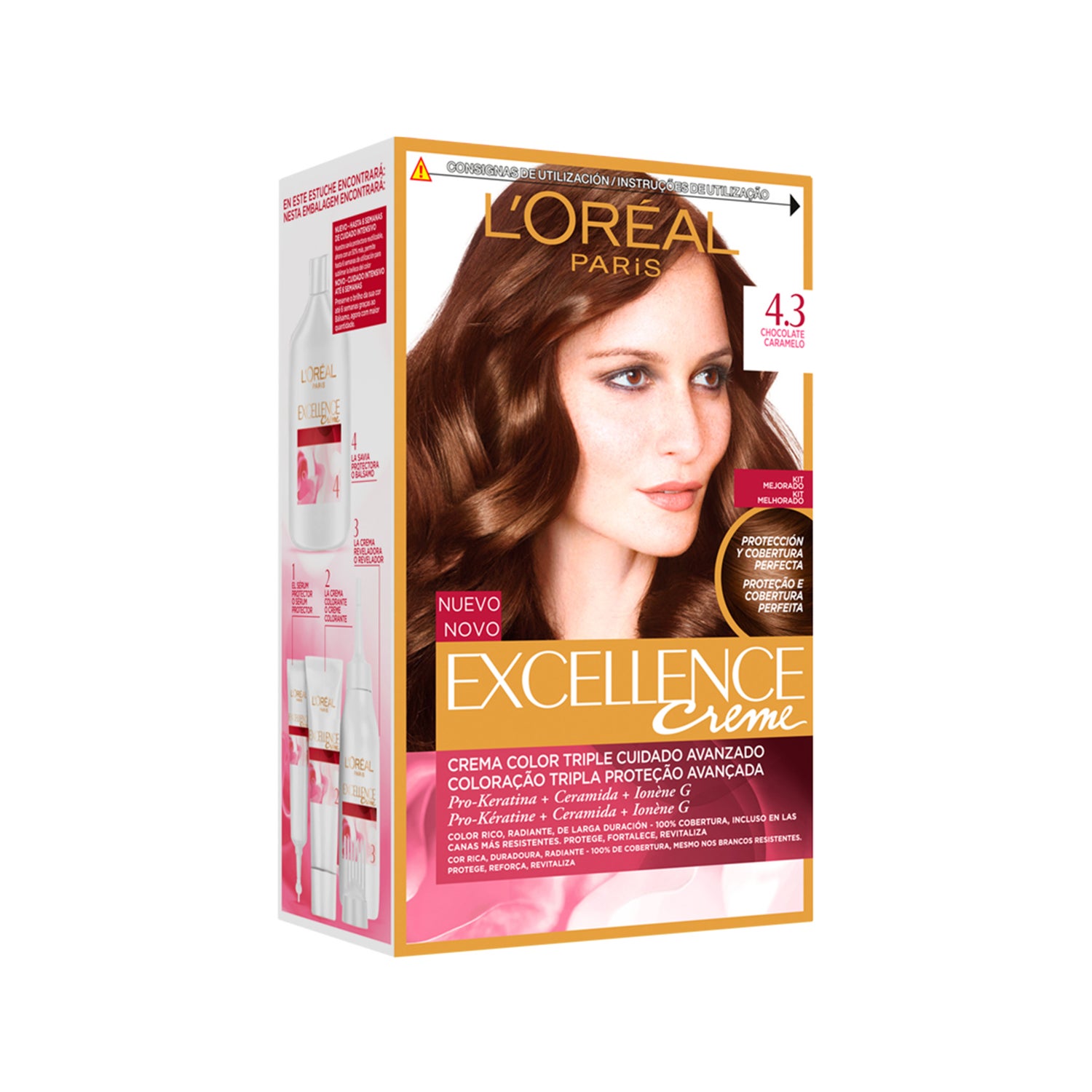 L'Oreal Set Excellence Creme Hair Colour 43 Chocolate Caramel | PromoFarma