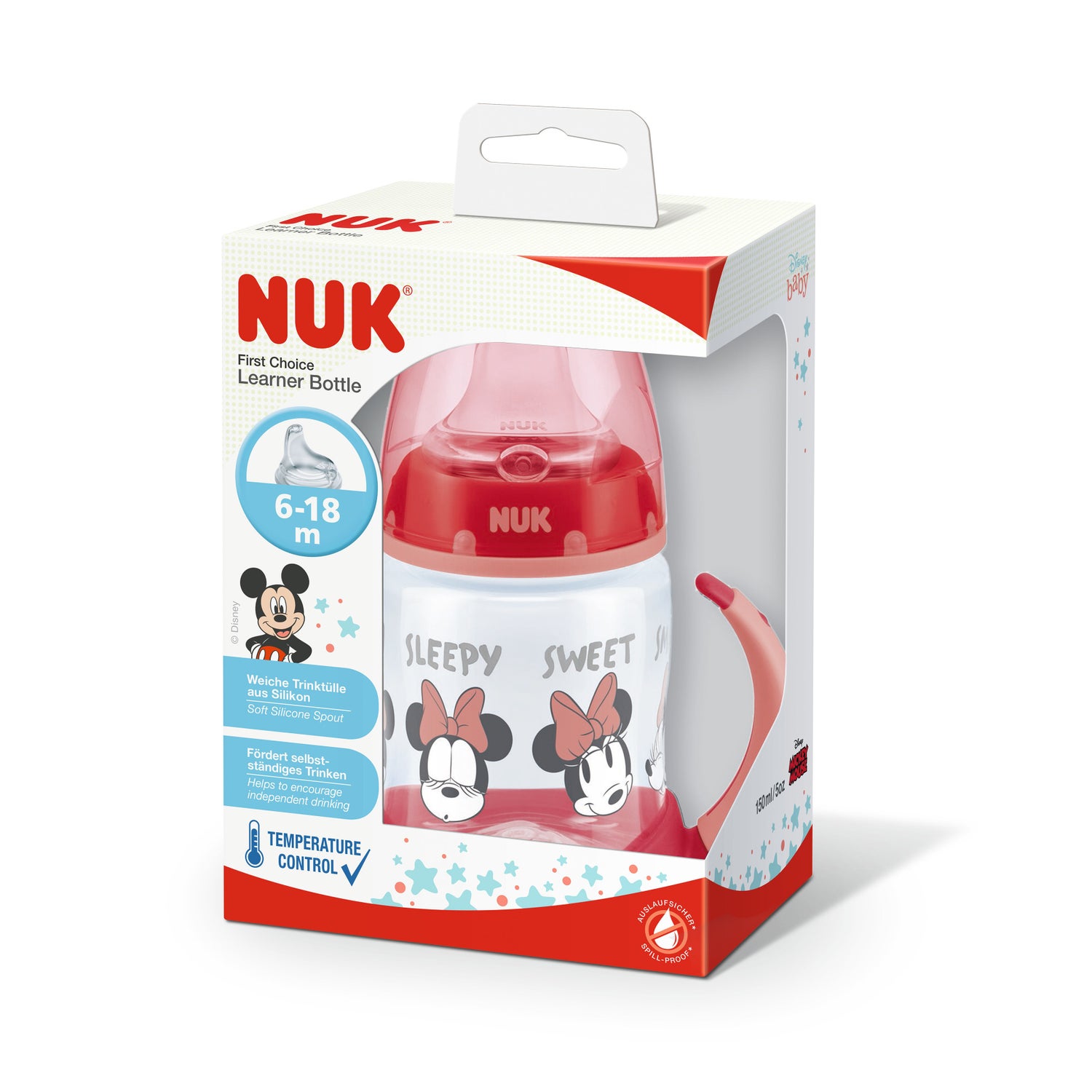 NUK First Choice+ Biberon Starter Set, 0-6 Mesi, 4 Bottiglie & First  Choice+ Starter set biberon, 0-6 mesi