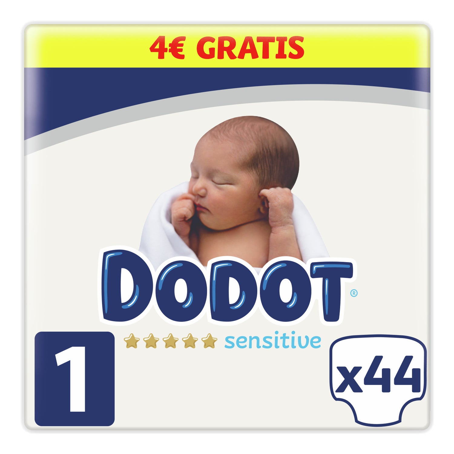 PAÑAL INFANTIL DODOT PRO SENSITIVE T1 2-5 KG