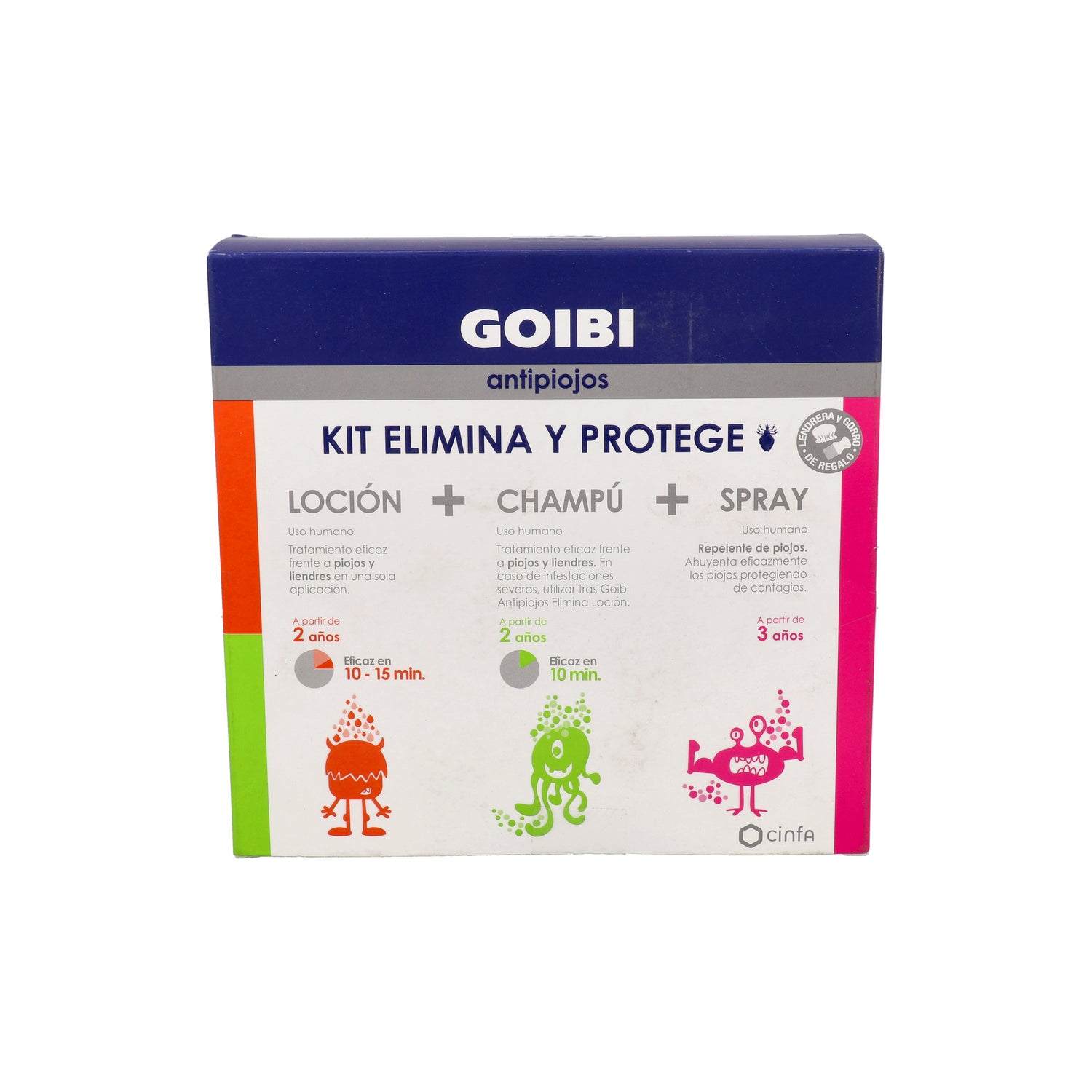 Goibi Antipiojos Elimina Champú + Loción + Spray Kit