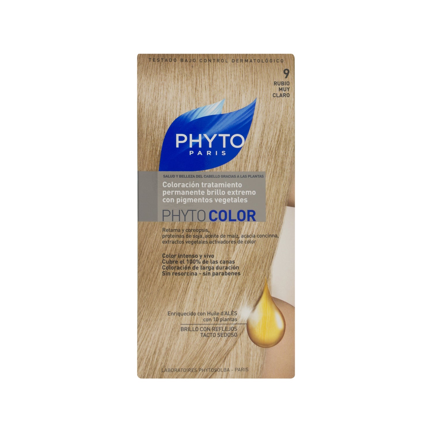 Phyto tinte colour 9 rubio muy claro 1ud | PromoFarma