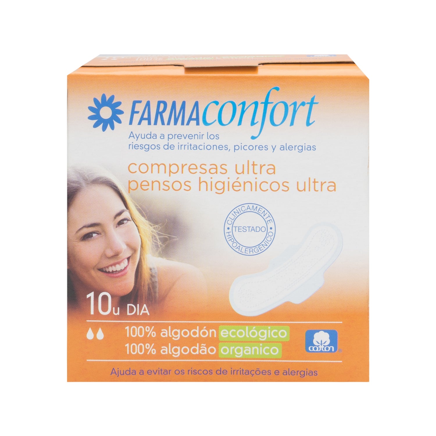 Farmaconfort Compresas Postparto 100% Algodón 10 Unidades