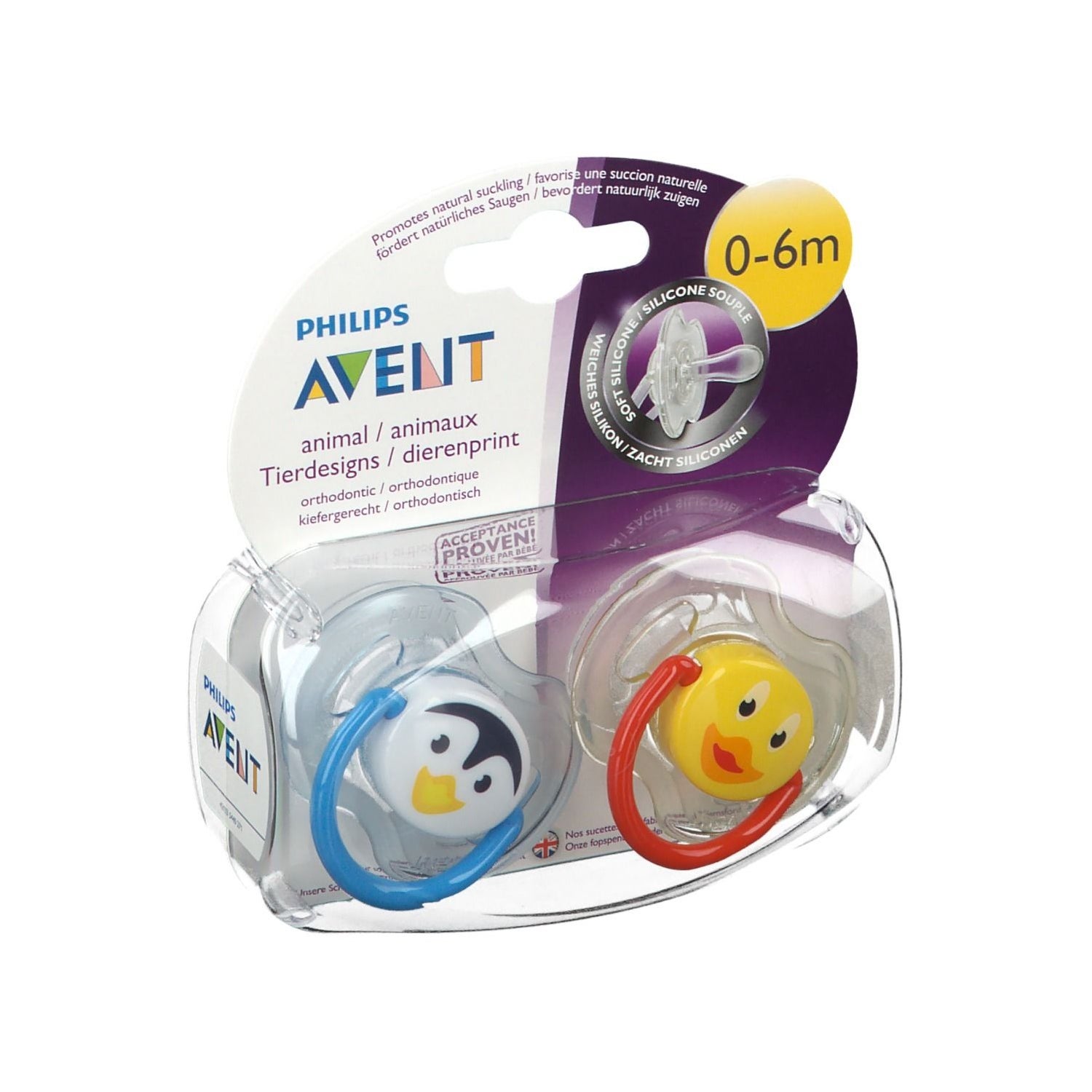 Avent Pack Chupetes Animales 0-6 meses Infantil 2uds