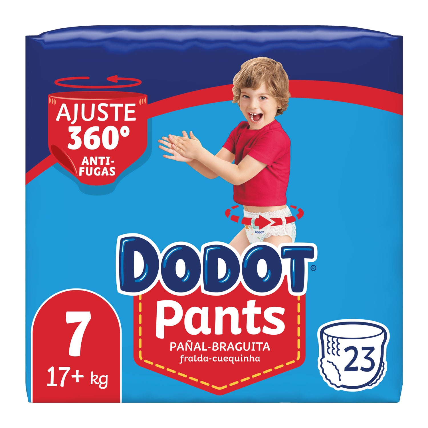 4 paquetes de Dodot Pants Pañal-Braguita Pañales Bebé, Talla 4 por