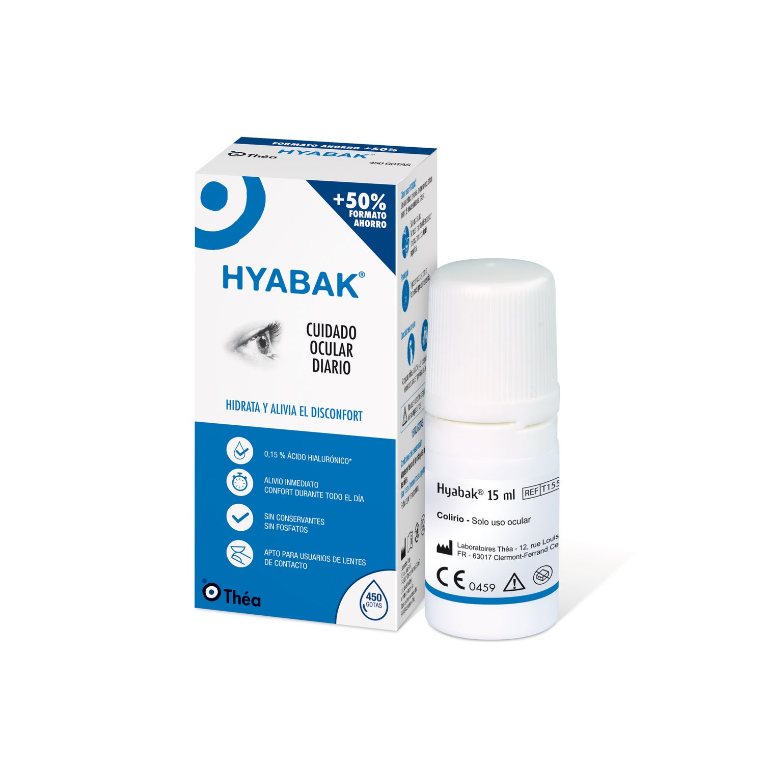 Gotas oculares Hyabak 0.15% - 10 ml (sin conservantes)