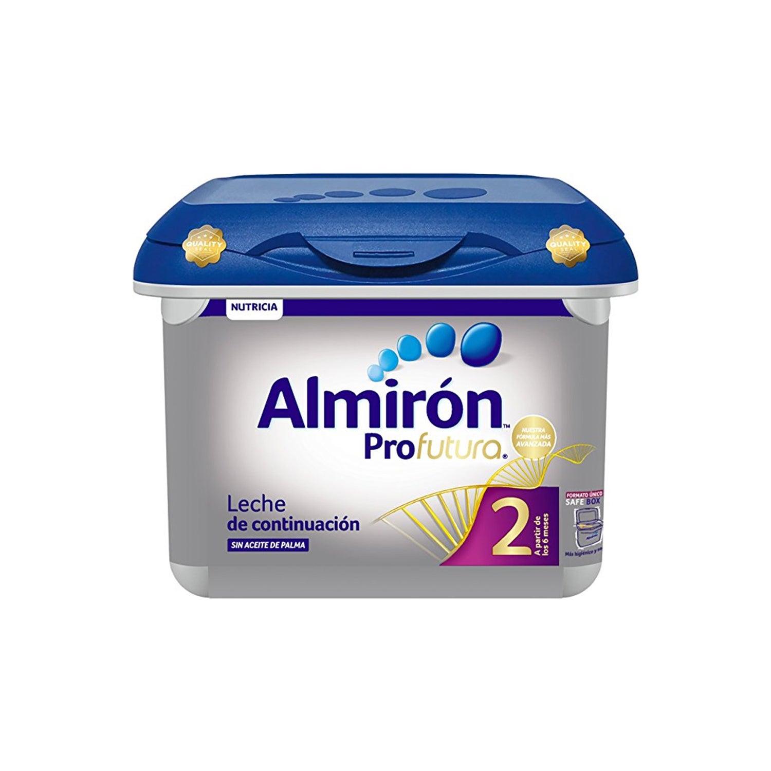 Almiron, Almirón Profutura 2 es una Leche de Continuación para Lactantes  SIN Aceite de Palma indicada a partir de los 6 meses de edad, su nueva  fórmula muy