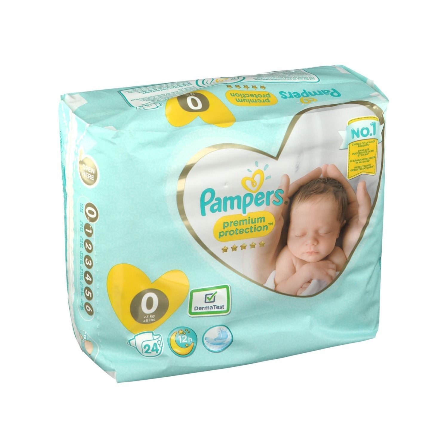 Couch Pampers Prem Prot T0 -3Kg 24