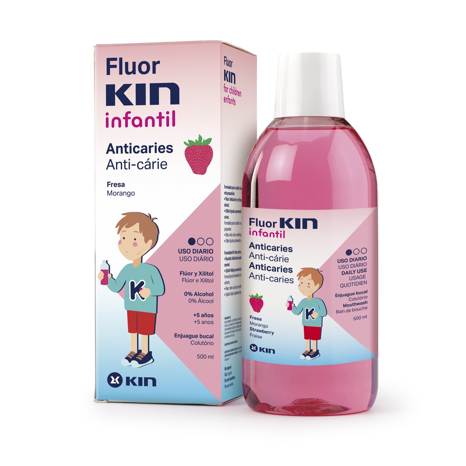 FluorKin KinderErdbeerMundspülung 500ml PromoFarma