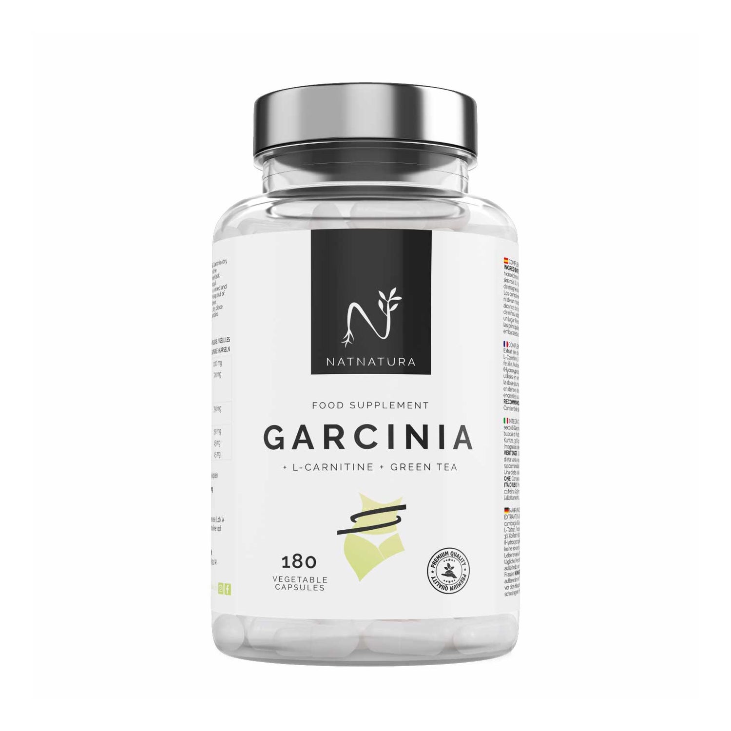 Natnatura Garcinia Cambogia + Lcarnitine + Green Tea. 180 Caps PromoFarma